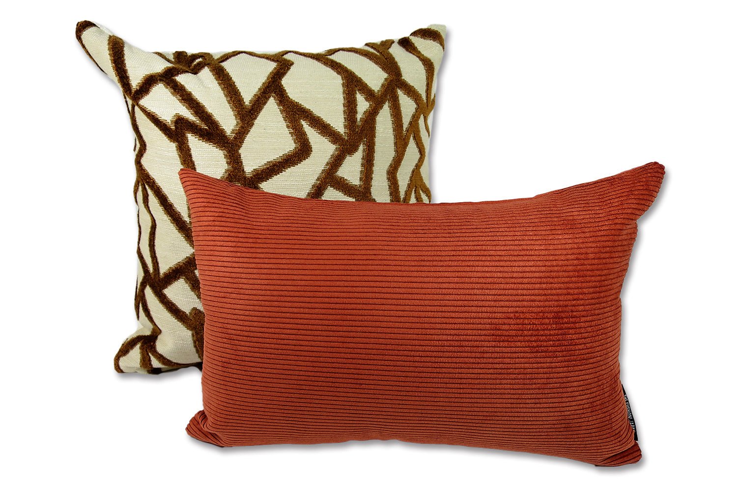 なめらかコーデュロイ クッション (レディッシュブラウン) 45×30cm 中材付 - HOUSE OF JAPAN Shop