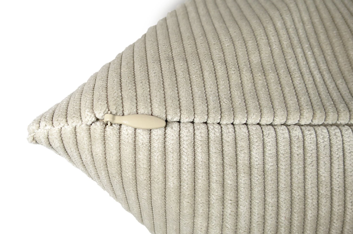 なめらかコーデュロイ クッション (ライトグレージュ) 45×30cm 中材付 - HOUSE OF JAPAN Shop