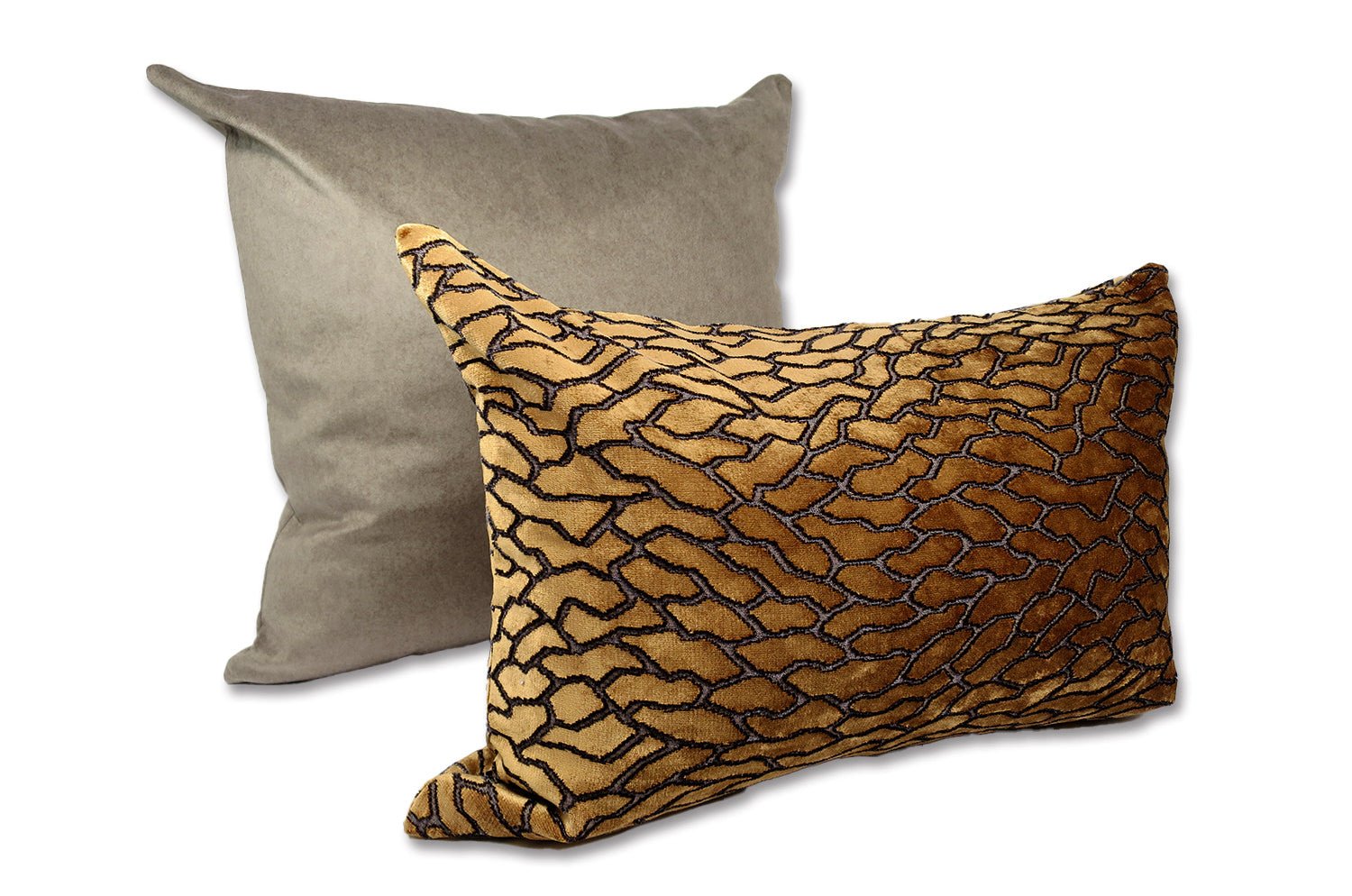 艶やかなベルベット調 撥水機能 ペット対応 クッションカバー(グレージュ) 45×45cm - HOUSE OF JAPAN Shop