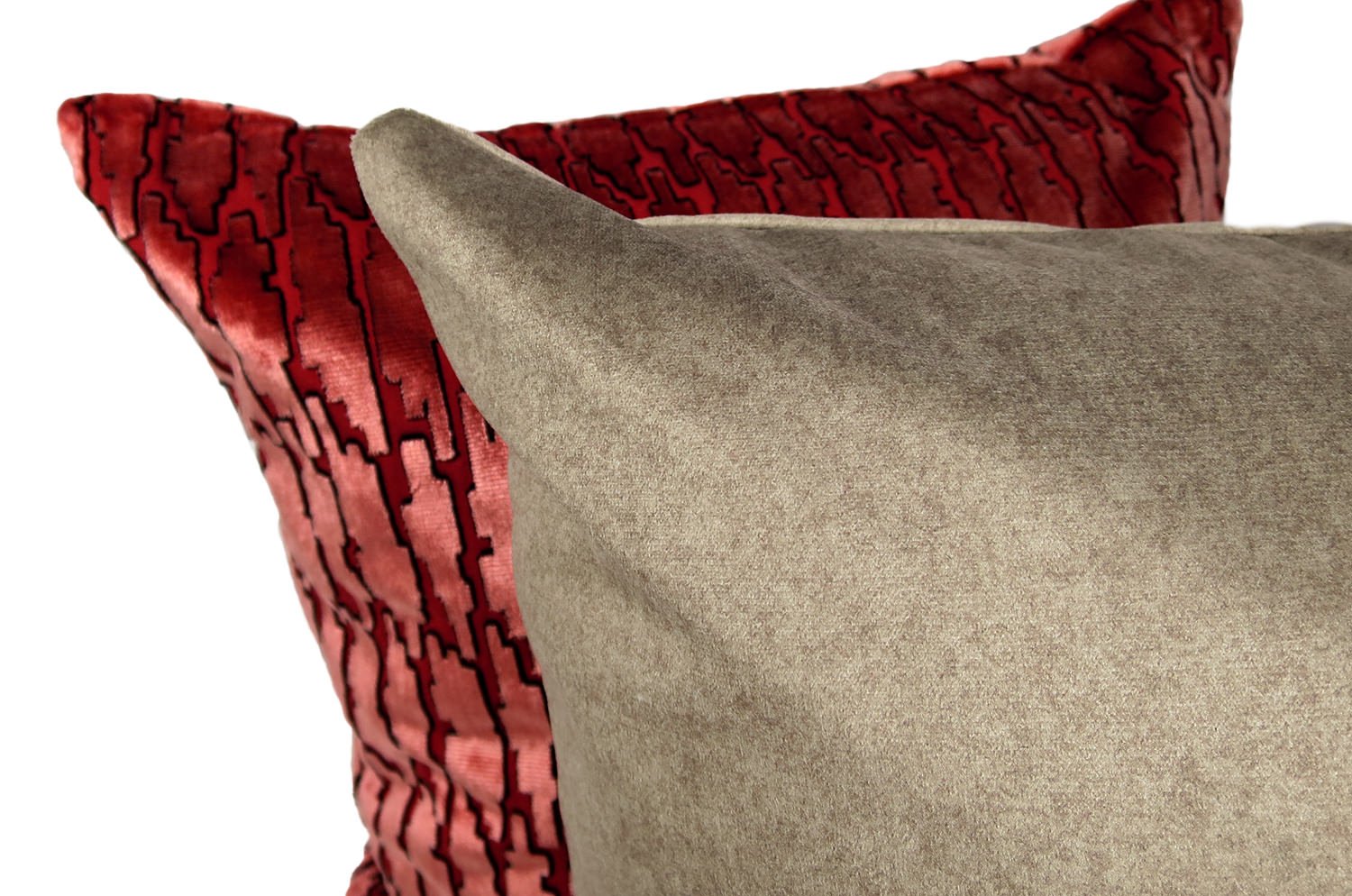 艶やかなベルベット調 撥水機能 ペット対応 クッションカバー(グレージュ) 45×45cm - HOUSE OF JAPAN Shop