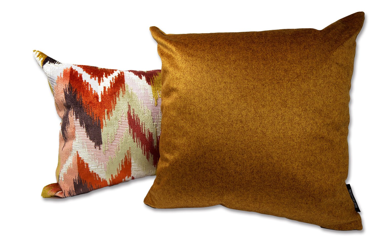 艶やかなベルベット調 撥水機能 ペット対応 クッションカバー(コニャック) 45×45cm - HOUSE OF JAPAN Shop