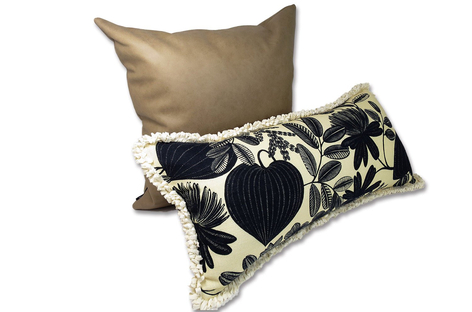 高級感 レザー調 セミマット ウォシャブル クッションカバー (ベージュ) 50×50cm - HOUSE OF JAPAN Shop