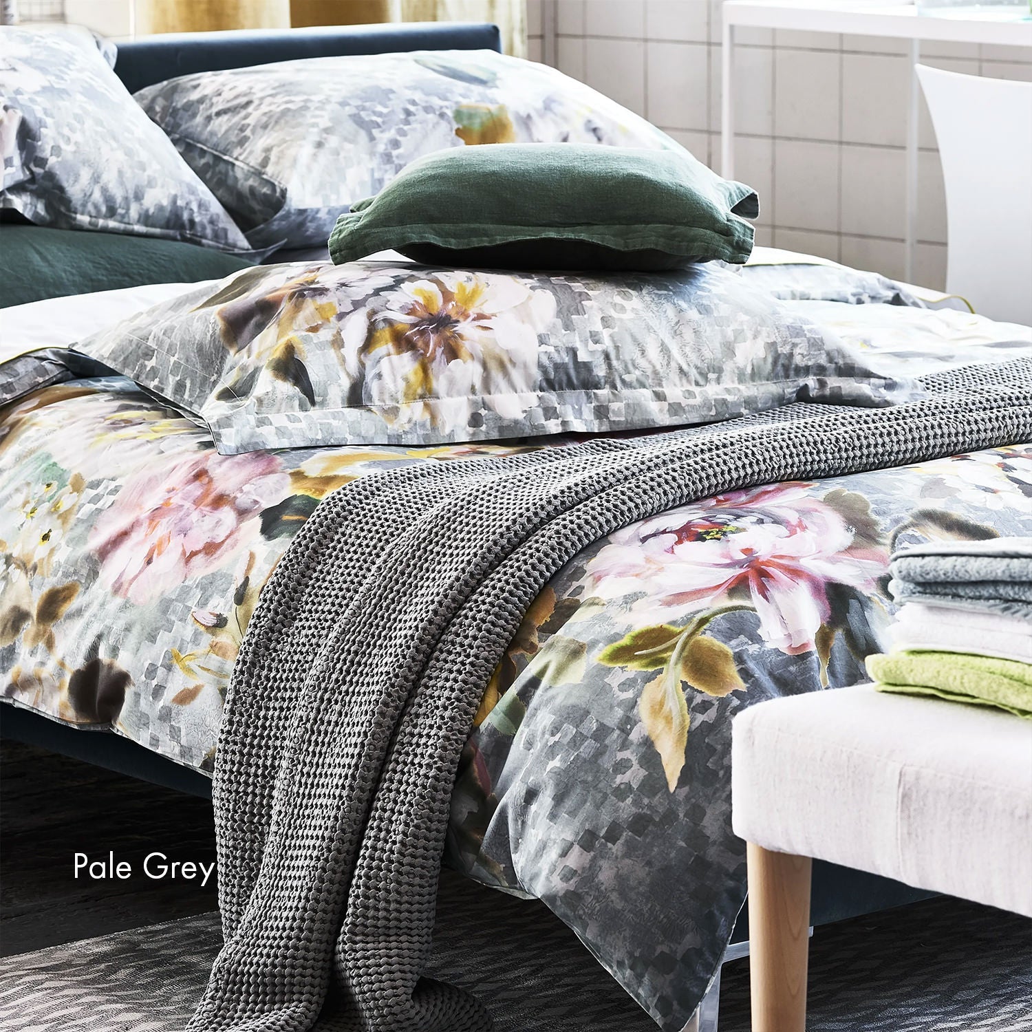 Alba Alabaster Cotton Throw アルバ スロー|Designers Guild(デザイナーズギルド) - HOUSE OF JAPAN Shop