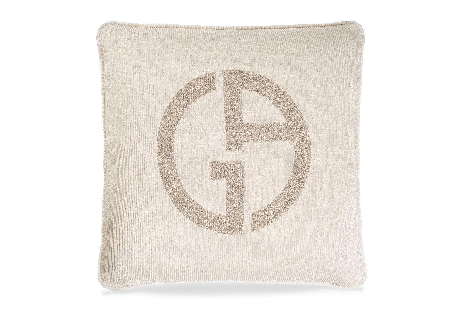 【海外取寄品】ARMANI/CASA JANETTE ジャネットクッション IVORY/PEARL 40×40cm フェザー 中材付 - HOUSE OF JAPAN Shop