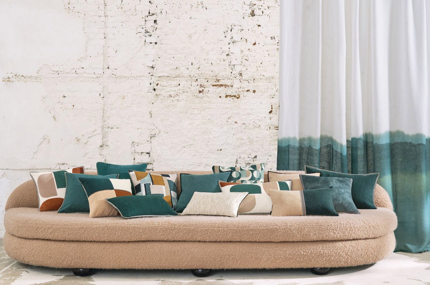 【海外取寄品】CASAMANCE ALLIANCE アリアンス クッションカバー(セラドン) 45×45cm - HOUSE OF JAPAN Shop