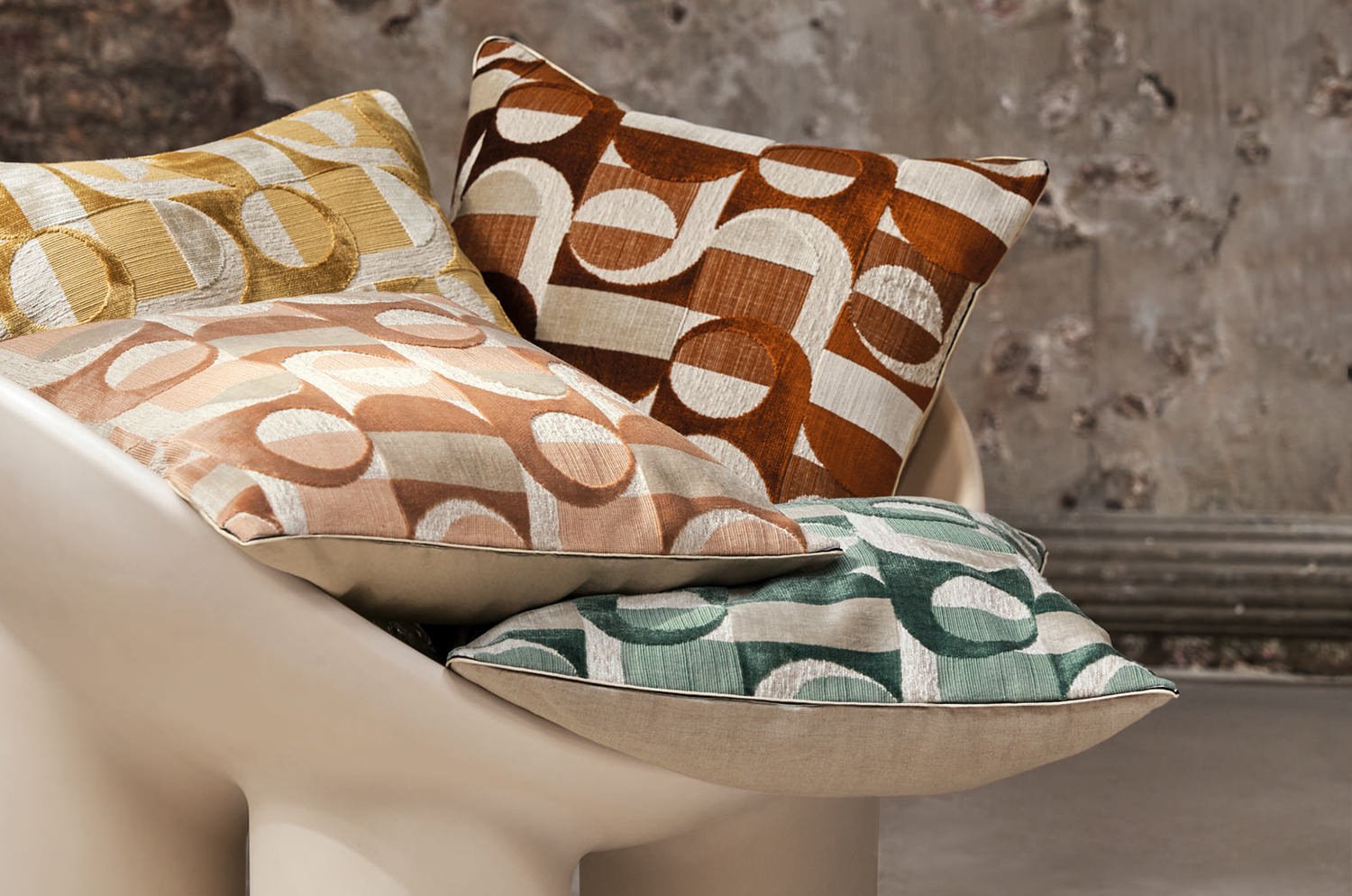 【海外取寄品】CASAMANCE ALLIANCE アリアンス クッションカバー(アカジュ) 45×45cm - HOUSE OF JAPAN Shop