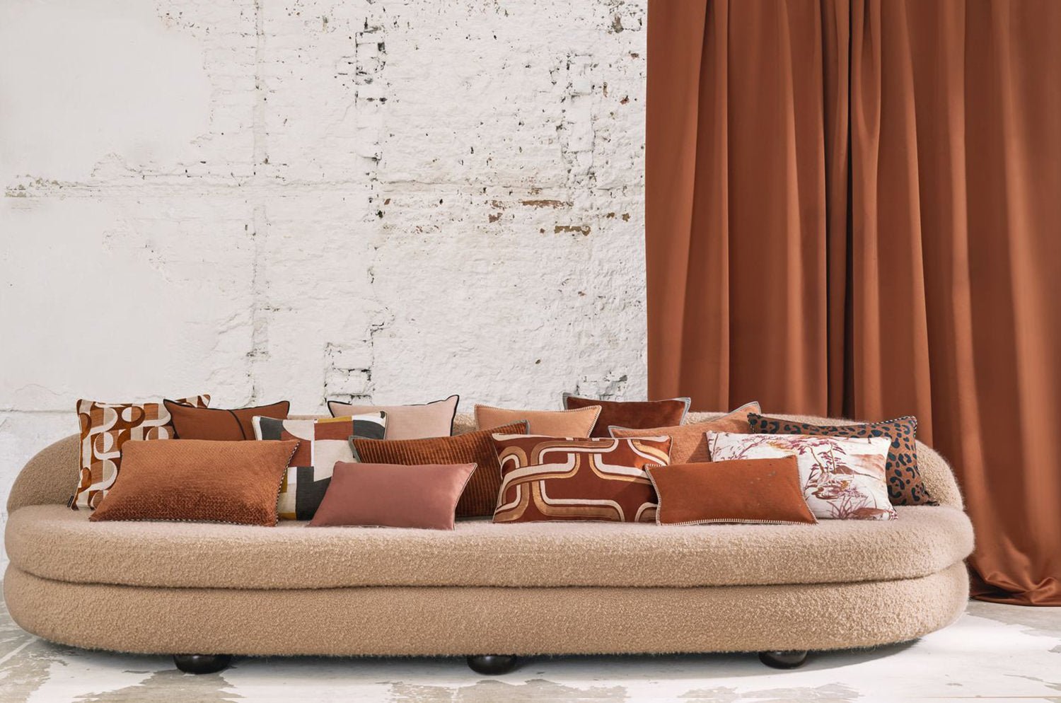 【海外取寄品】CASAMANCE ALLIANCE アリアンス クッションカバー(アカジュ) 45×45cm - HOUSE OF JAPAN Shop