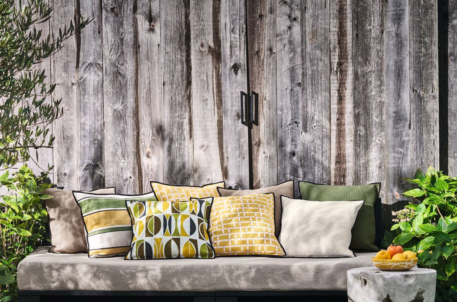 【海外取寄品】CASAMANCE AMALFI アマルフィ クッションカバー(ヴェール ジョヌ) 45×45cm - HOUSE OF JAPAN Shop