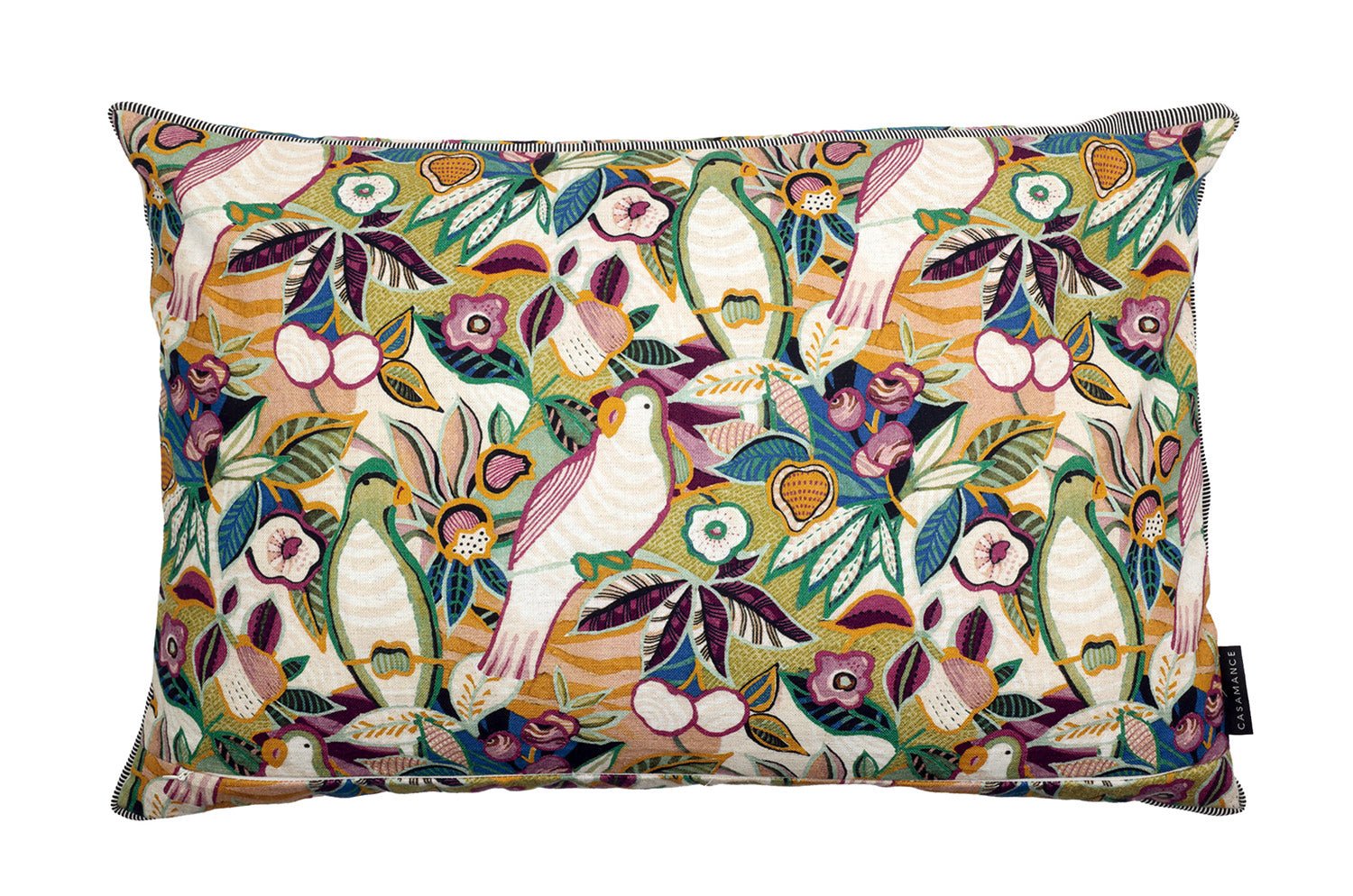 【海外取寄品】CASAMANCE ARA アラ クッション(オリーブ ヴィオレ) 60×40cm 中材付 - HOUSE OF JAPAN Shop