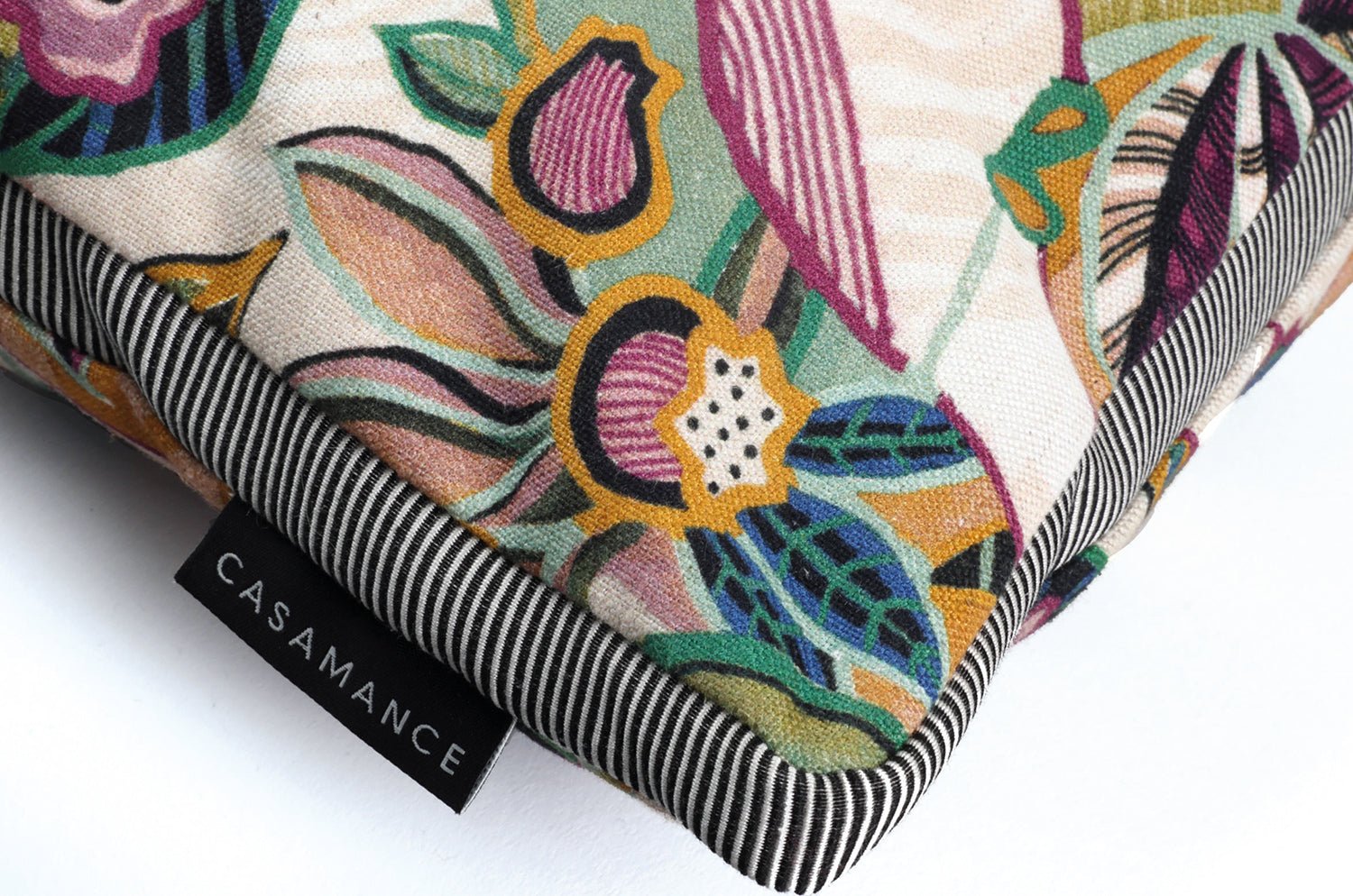 【海外取寄品】CASAMANCE ARA アラ クッション(オリーブ ヴィオレ) 60×40cm 中材付 - HOUSE OF JAPAN Shop