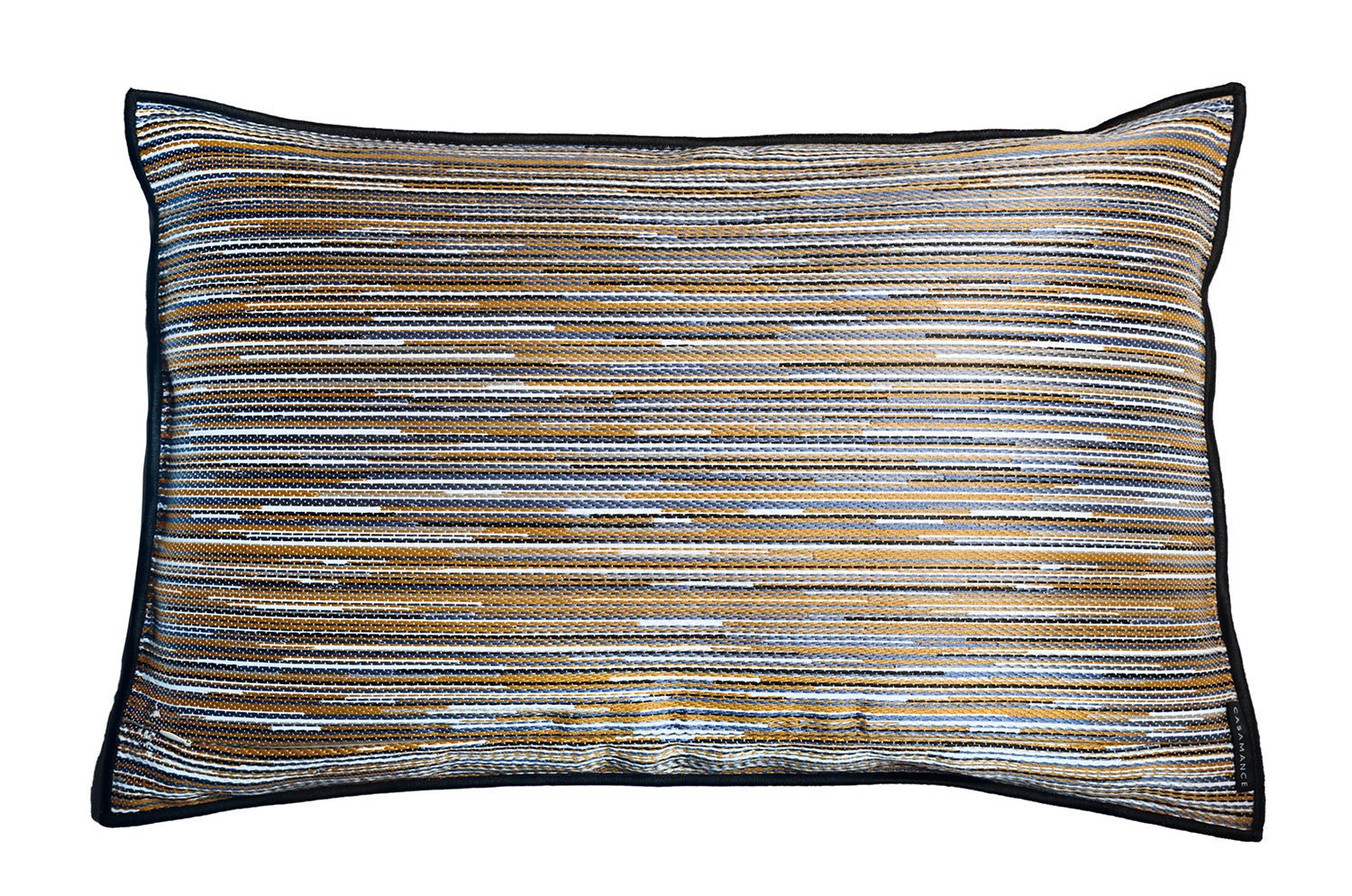 【海外取寄品】CASAMANCE AVERNO アヴェルノ クッション(ブルー オークル) 60×40cm 中材付 - HOUSE OF JAPAN Shop