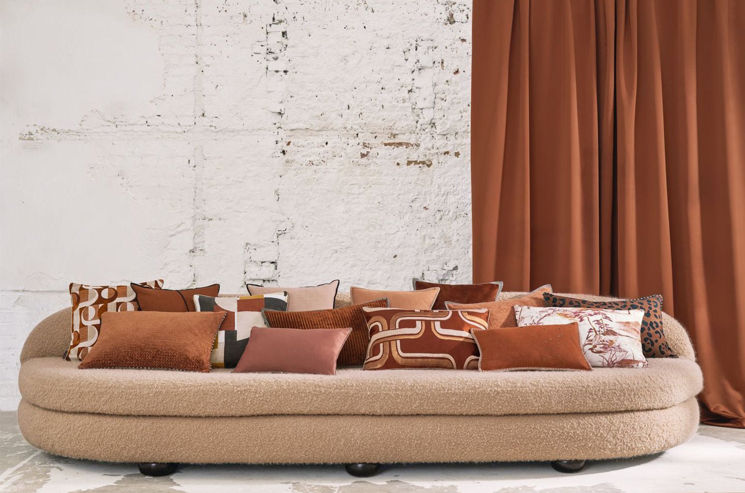 【海外取寄品】CASAMANCE BROOKS ブルックス クッション(ボワ ド ローズ) 50×30cm 中材付 - HOUSE OF JAPAN Shop