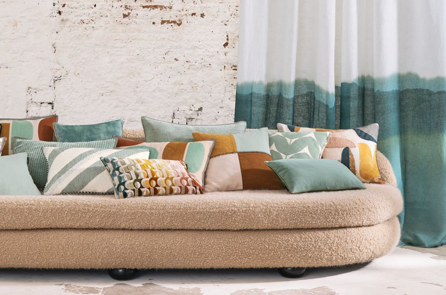 【海外取寄品】CASAMANCE BROOKS ブルックス クッション(ヴェール ド グリ) 50×30cm 中材付 - HOUSE OF JAPAN Shop