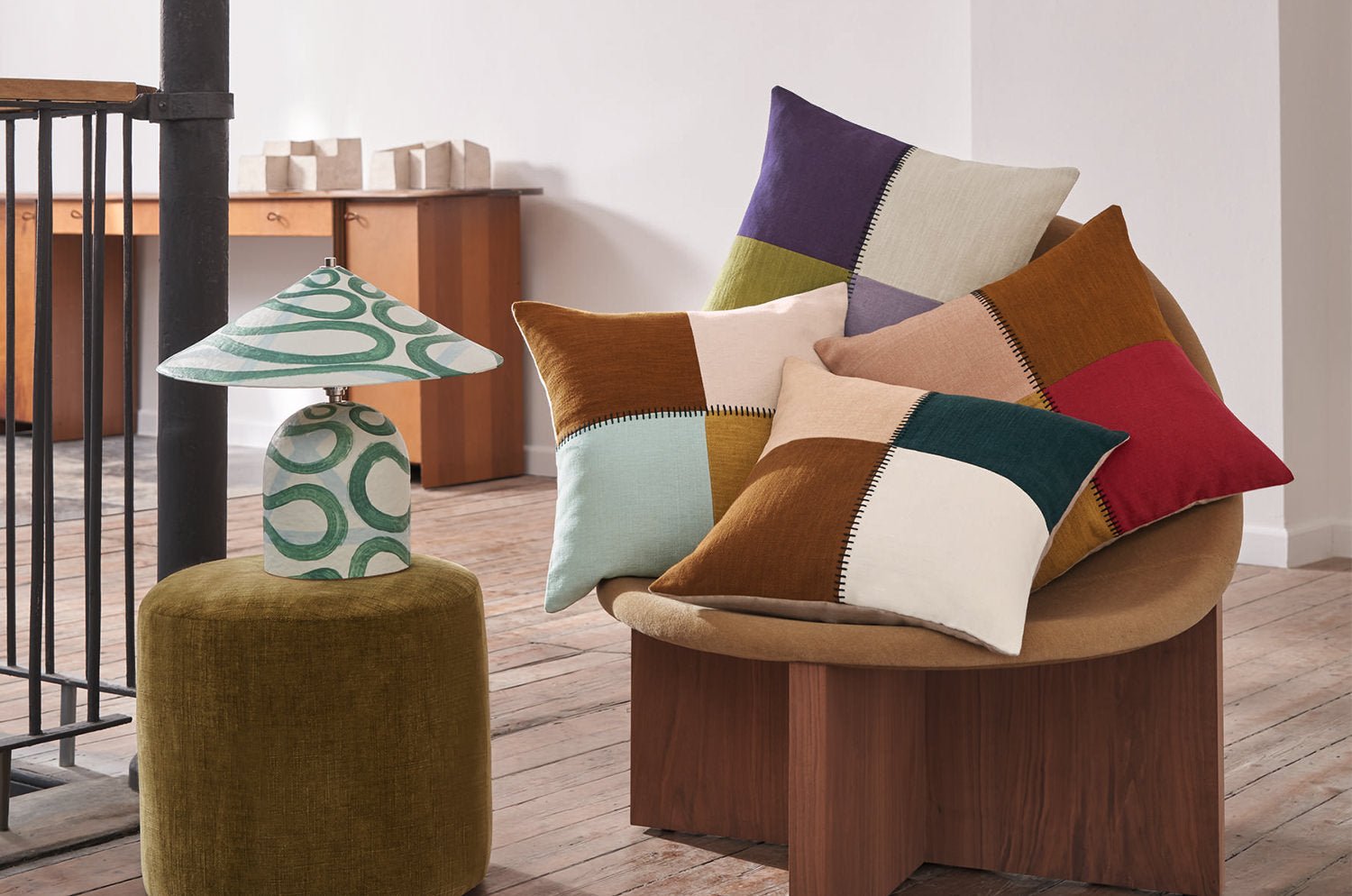 【海外取寄品】CASAMANCE CENTON サントン クッションカバー(プラリヌ ブルー カナール) 45×45cm - HOUSE OF JAPAN Shop