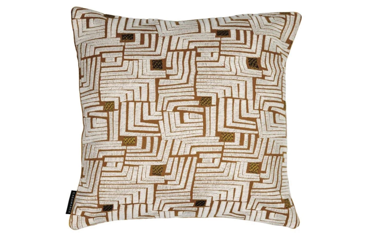 【海外取寄品】CASAMANCE COMPOSITION コンポジション クッションカバー(Orange terreux) 45×45cm - HOUSE OF JAPAN Shop