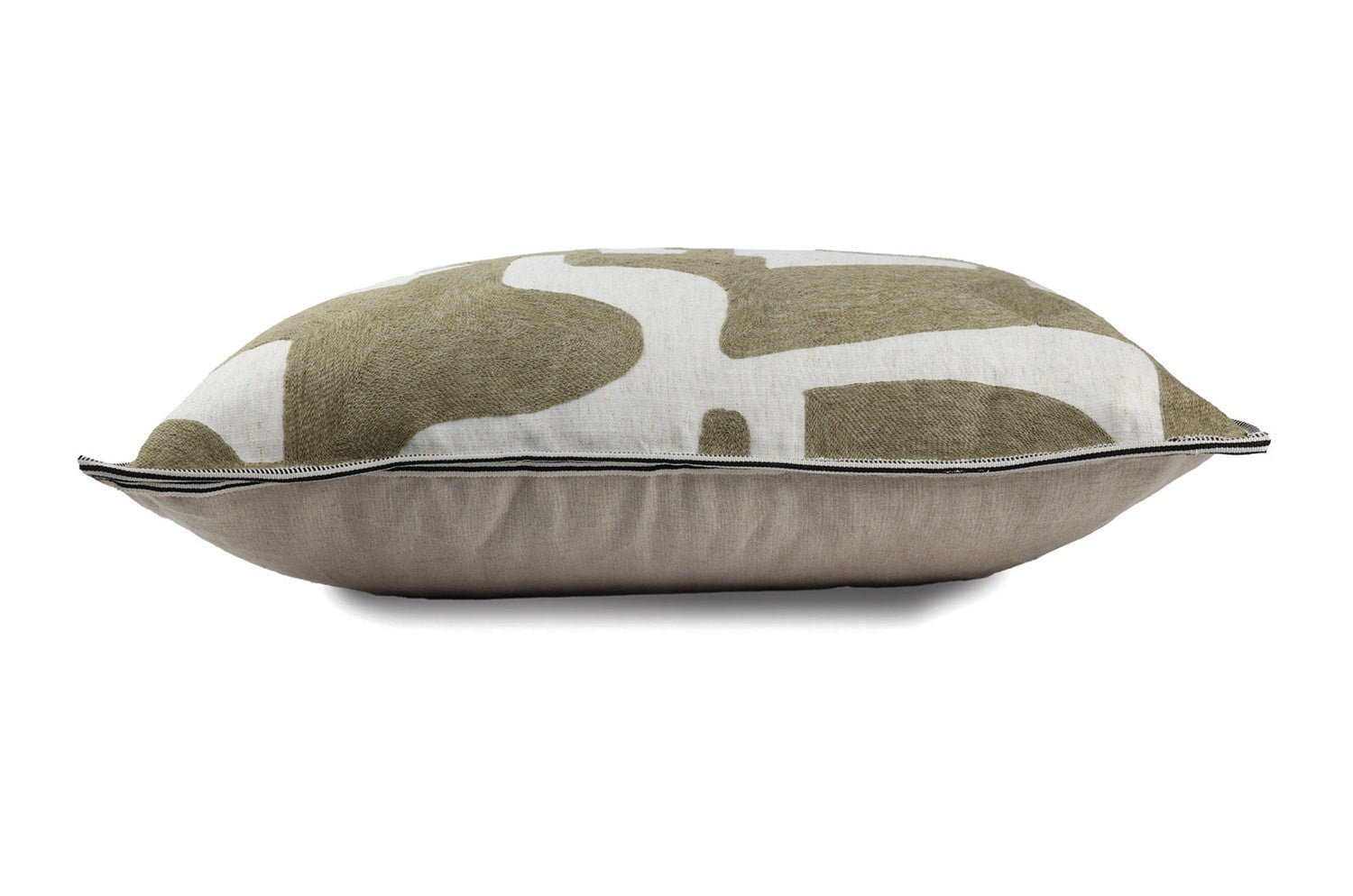 【海外取寄品】CASAMANCE ENTRELACS オントルラック クッション(カーキ) 60×40cm 中材付 - HOUSE OF JAPAN Shop