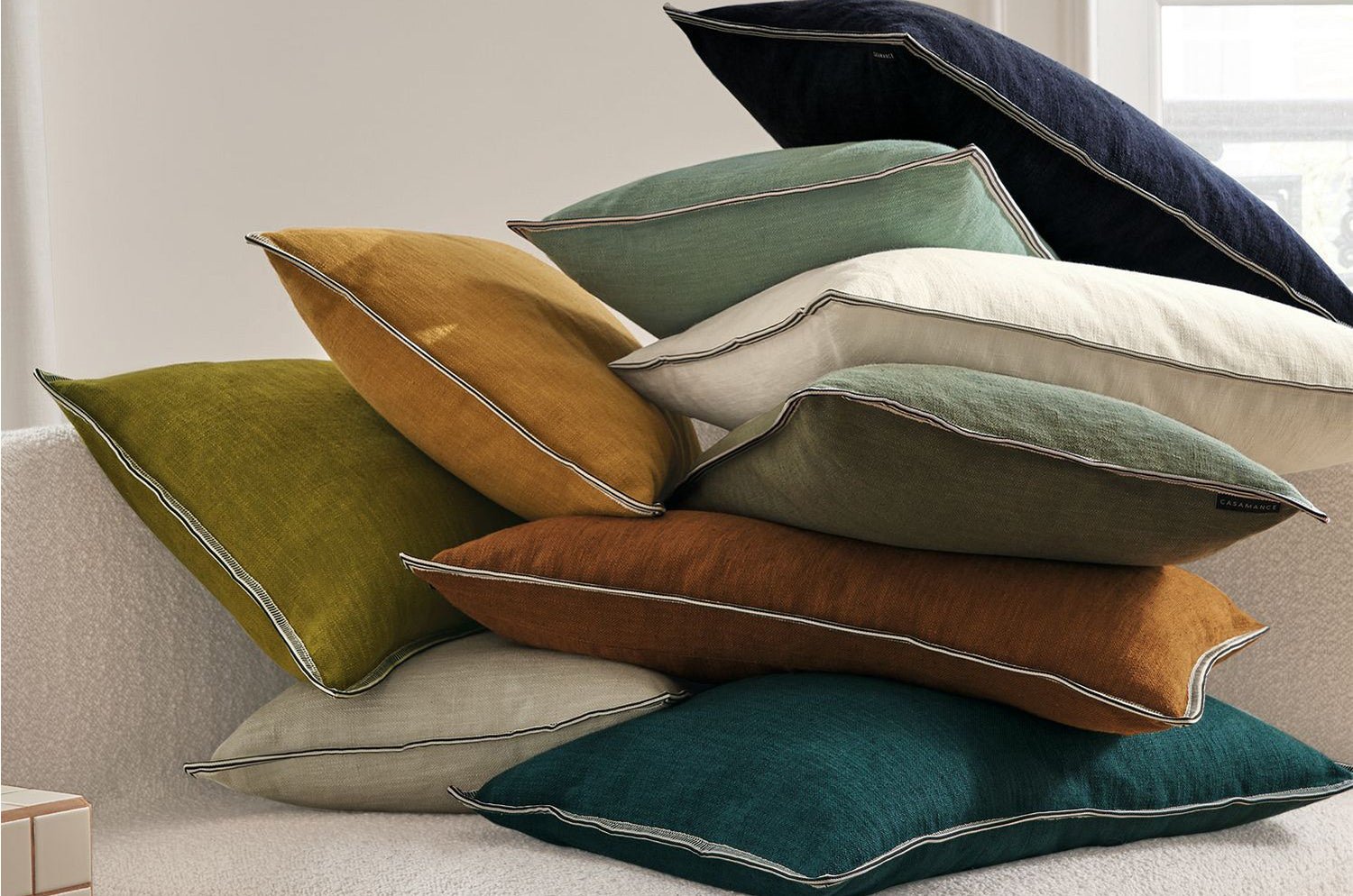 【海外取寄品】CASAMANCE GUETHARY ゲタリー クッション(ヴェール ド グリ) 50×30cm 中材付 - HOUSE OF JAPAN Shop