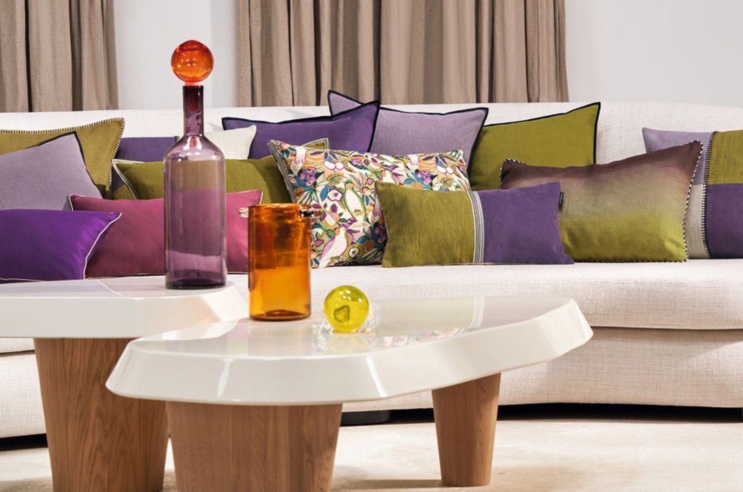 【海外取寄品】CASAMANCE GUETHARY ゲタリー クッション(オリーブ) 60×40cm 中材付 - HOUSE OF JAPAN Shop