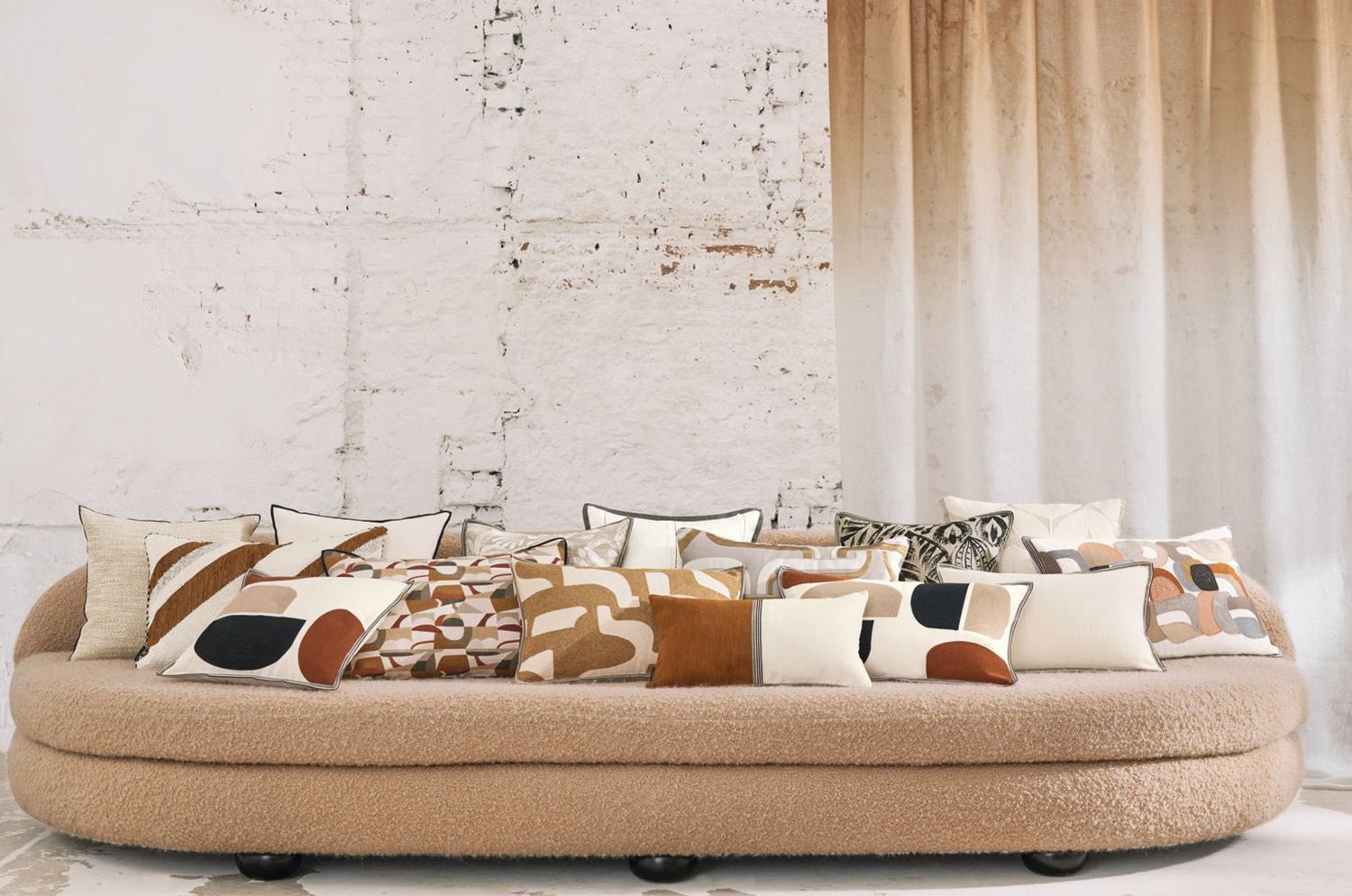 【海外取寄品】CASAMANCE HERBES FOLLES エルブ フォル クッションカバー(イヴォワール ) 45×45cm - HOUSE OF JAPAN Shop