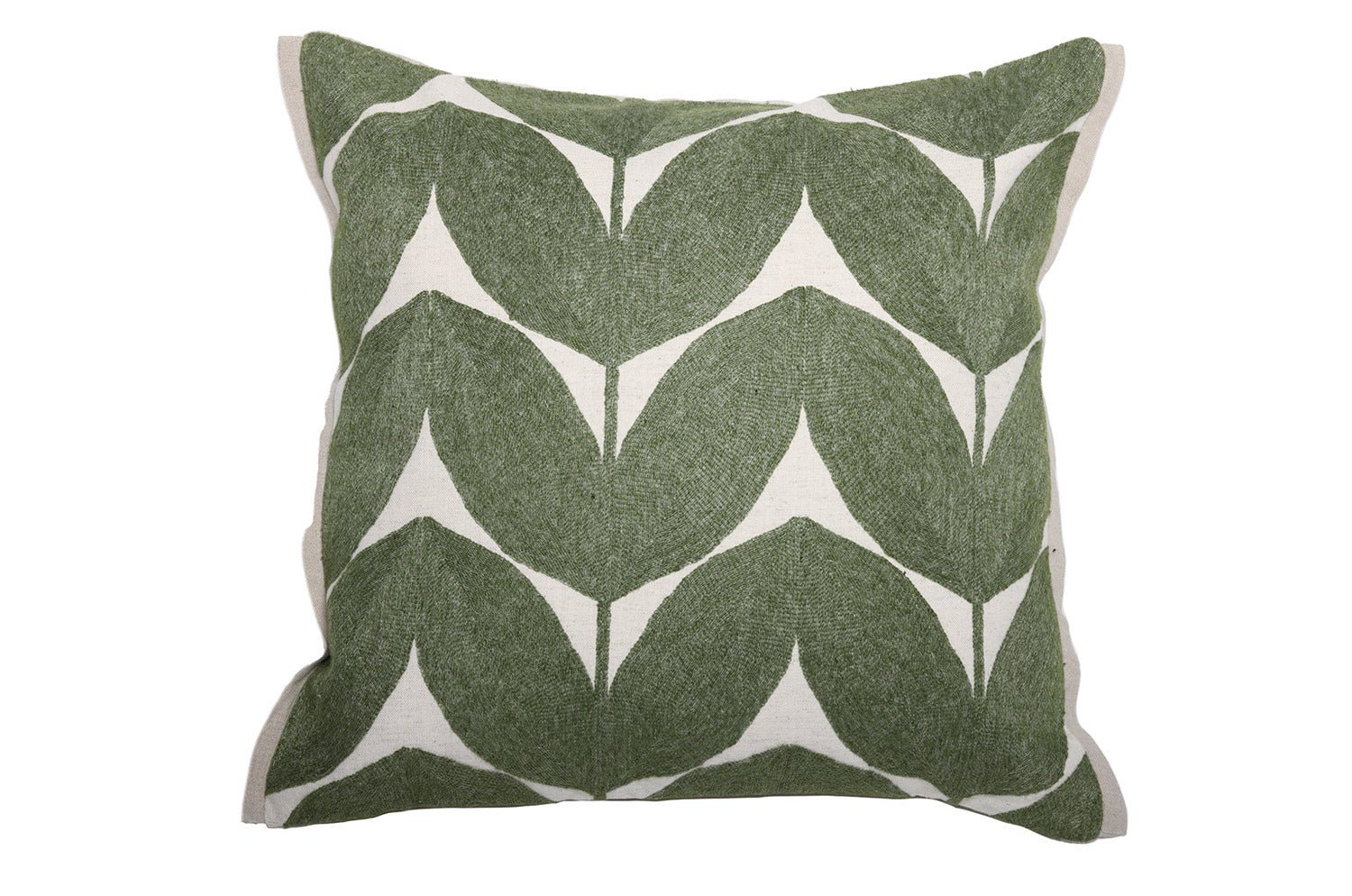 【海外取寄品】CASAMANCE HERBES FOLLES エルブ フォル クッションカバー(オリーブ) 45×45cm - HOUSE OF JAPAN Shop