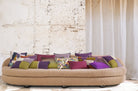 【海外取寄品】CASAMANCE JOJOBA ホホバ クッション(ヴィオレ オリーブ) 60×40cm 中材付 - HOUSE OF JAPAN Shop