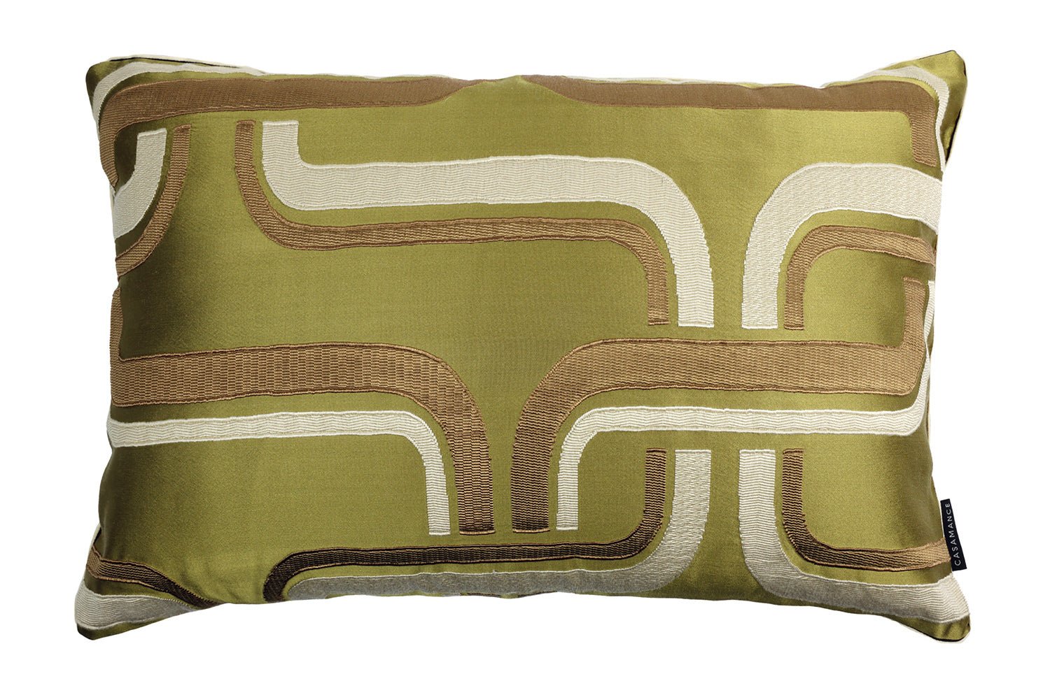 【海外取寄品】CASAMANCE LUMINESCENCE ルミヌソンス クッション(オリーブ) 60×40cm 中材付 - HOUSE OF JAPAN Shop