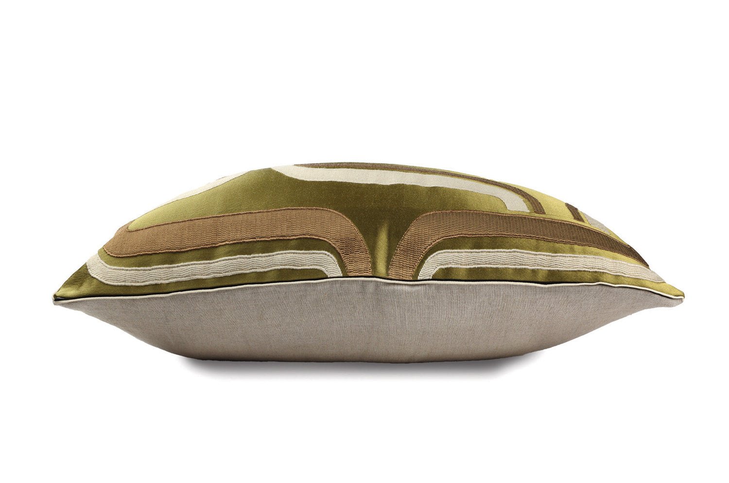【海外取寄品】CASAMANCE LUMINESCENCE ルミヌソンス クッション(オリーブ) 60×40cm 中材付 - HOUSE OF JAPAN Shop