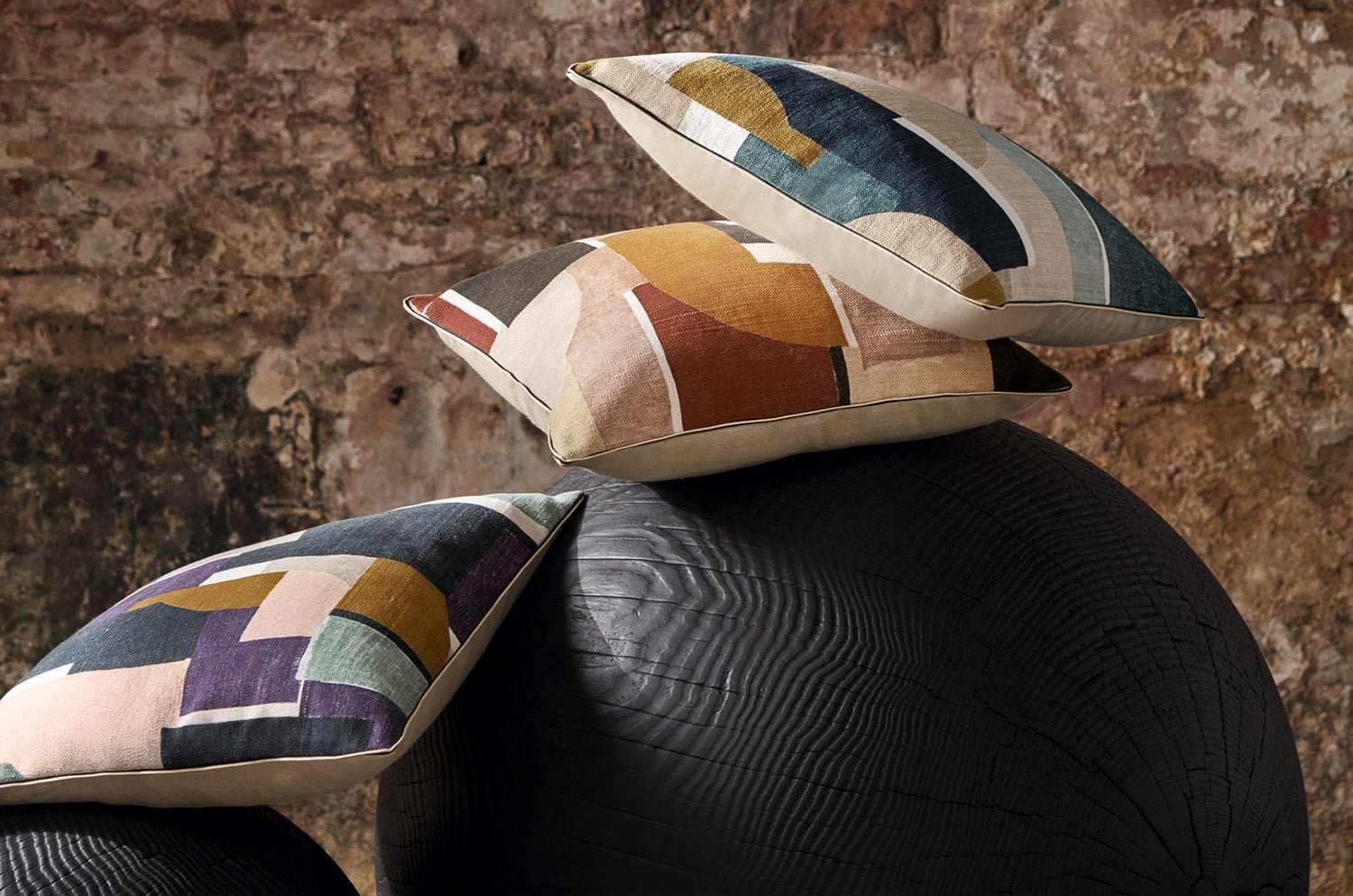 【海外取寄品】CASAMANCE MONTSOURIS モンスリ クッションカバー(セラドン キャメル ) 45×45cm - HOUSE OF JAPAN Shop