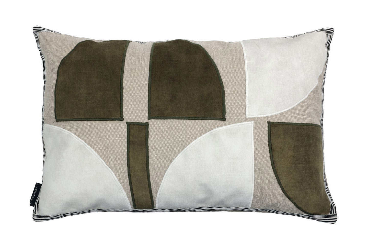 【海外取寄品】CASAMANCE RAITO レト クッション(ラン ヴェール オリーブ) 60×40cm 中材付 - HOUSE OF JAPAN Shop