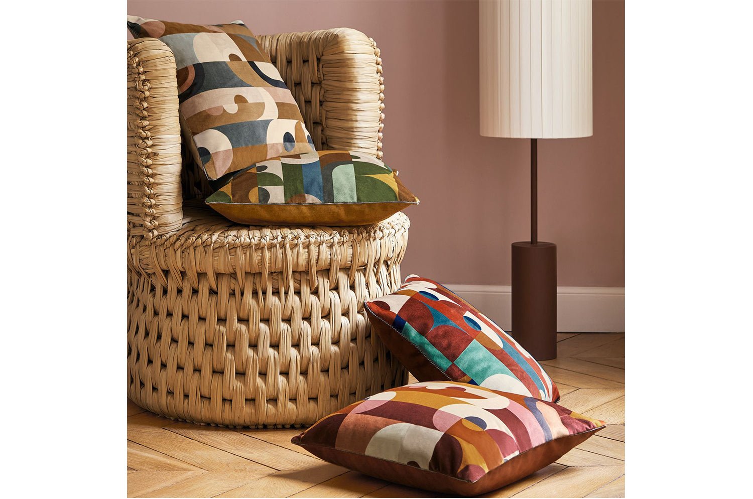 【海外取寄品】CASAMANCE RECIPROQUE レシプロック クッションカバー(ムルティコ オリーブ) 45×45cm - HOUSE OF JAPAN Shop