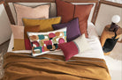 【海外取寄品】CASAMANCE RIME リム クッション(プラリヌ ブルー カナール) 50×30cm 中材付 - HOUSE OF JAPAN Shop