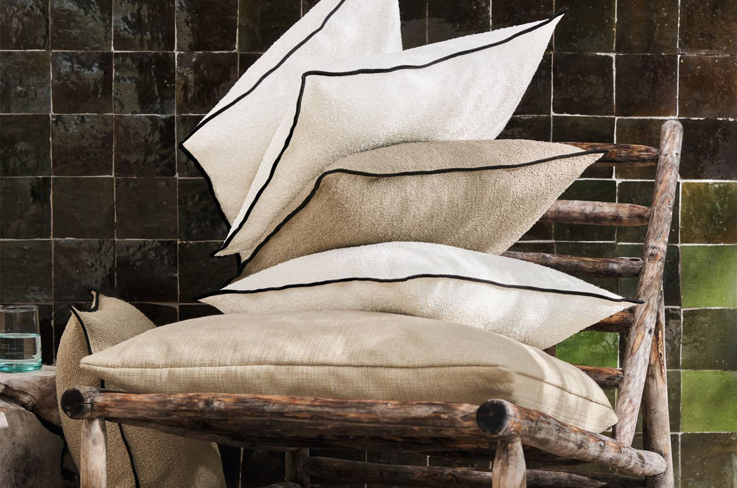 【海外取寄品】CASAMANCE SOLO ソロ クッションカバー(イヴォワール) 45×45cm - HOUSE OF JAPAN Shop