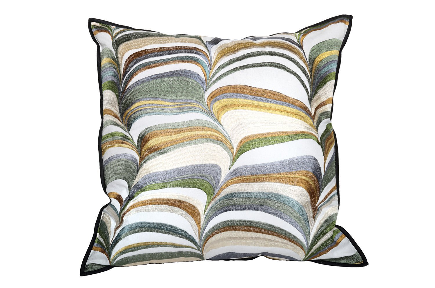 【海外取寄品】CASAMANCE STRATES ストラテス クッションカバー(ブロンズ オリーブ) 45×45cm - HOUSE OF JAPAN Shop