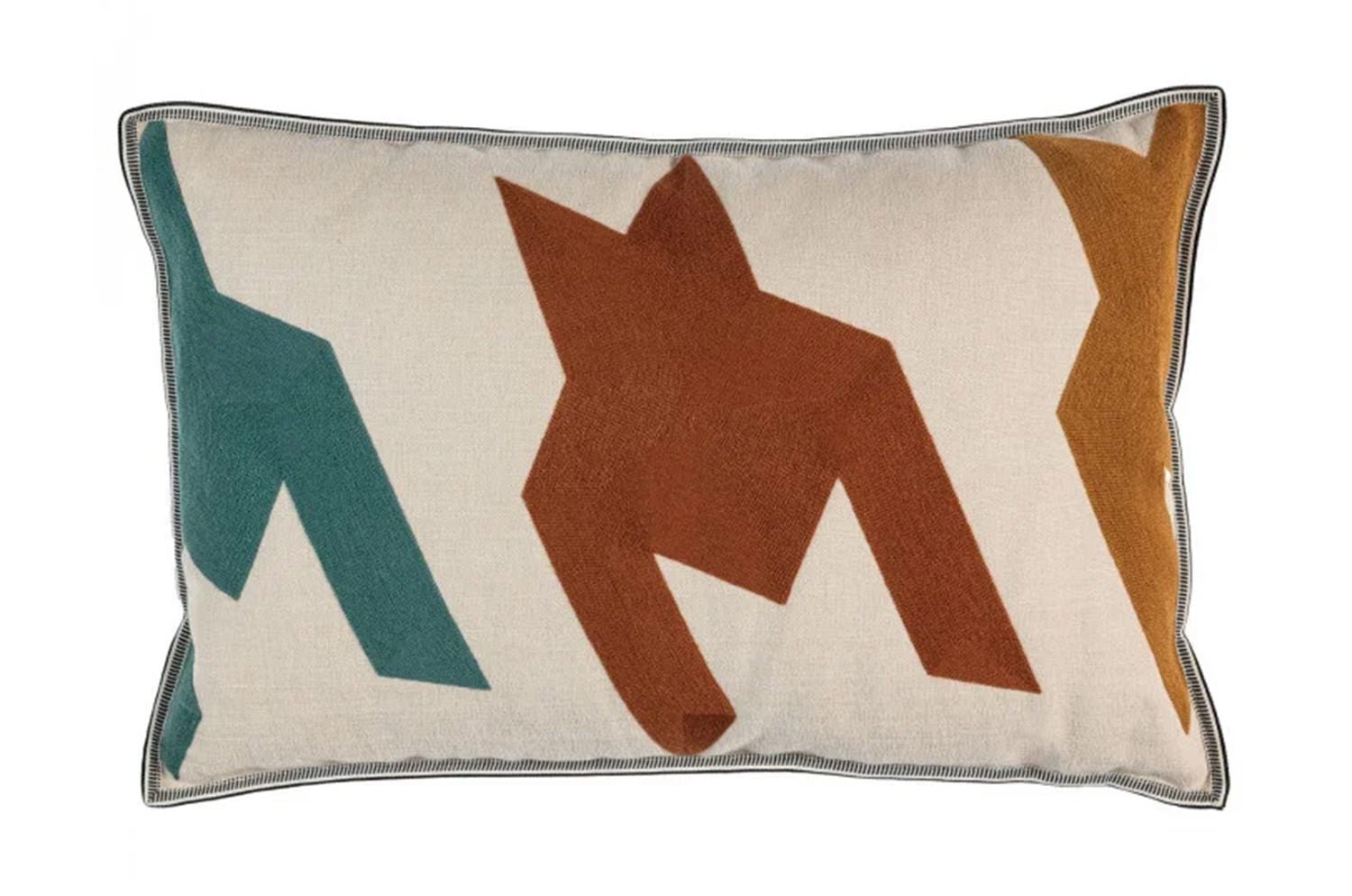 【海外取寄品】CASAMANCE TRIPTYQUE トリプティーク クッションカバー(Terracotta bleu canard) 60×40cm - HOUSE OF JAPAN Shop