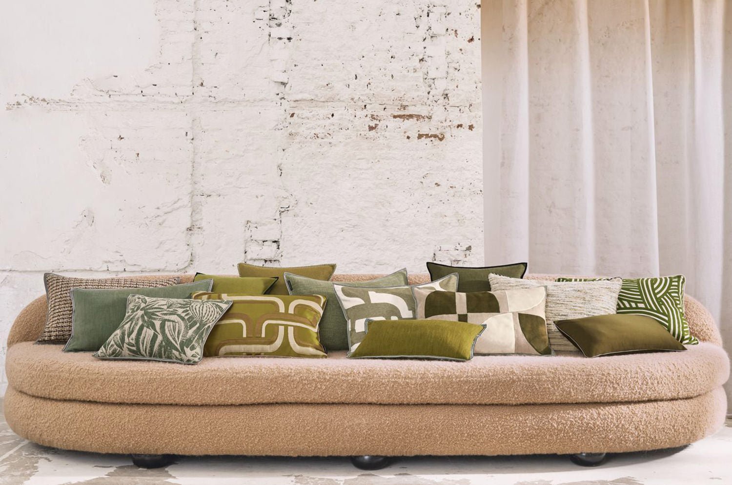 【海外取寄品】CASAMANCE VALARTA ヴァラルタ クッションカバー(カーキ ) 45×45cm - HOUSE OF JAPAN Shop