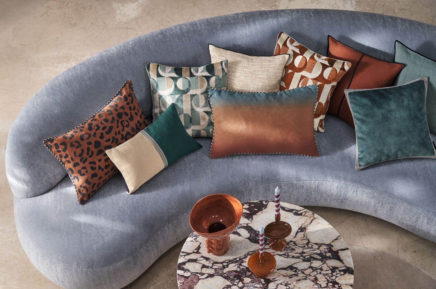 【海外取寄品】CASAMANCE WAHA ワハ クッションカバー(グレージュ) 45×45cm - HOUSE OF JAPAN Shop