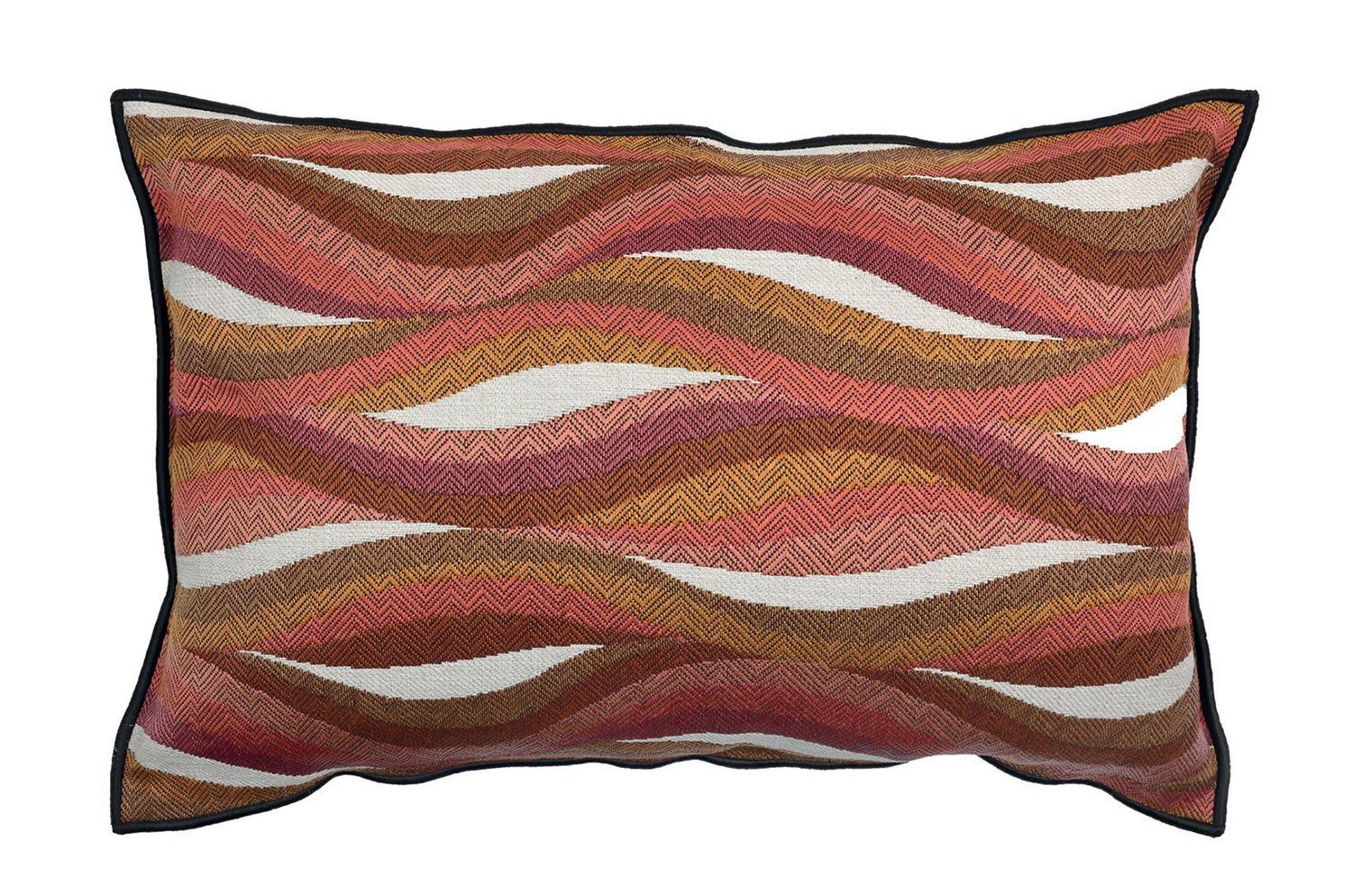 【海外取寄品】CASAMANCE WEST BAY ウエストベイ クッション(マジェンタ オークル) 60×40cm 中材付 - HOUSE OF JAPAN Shop