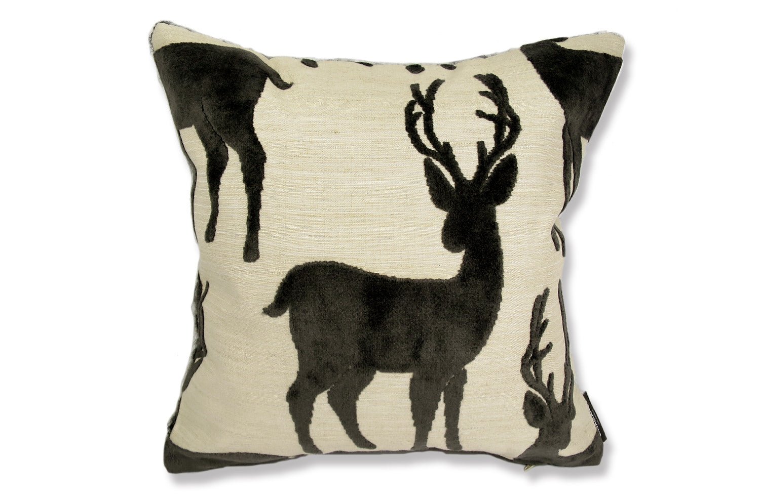 CASAMANCE(カサマンス)LAS NIEVES トナカイクッションカバー NO.91 チャコール40×40cm - HOUSE OF JAPAN Shop