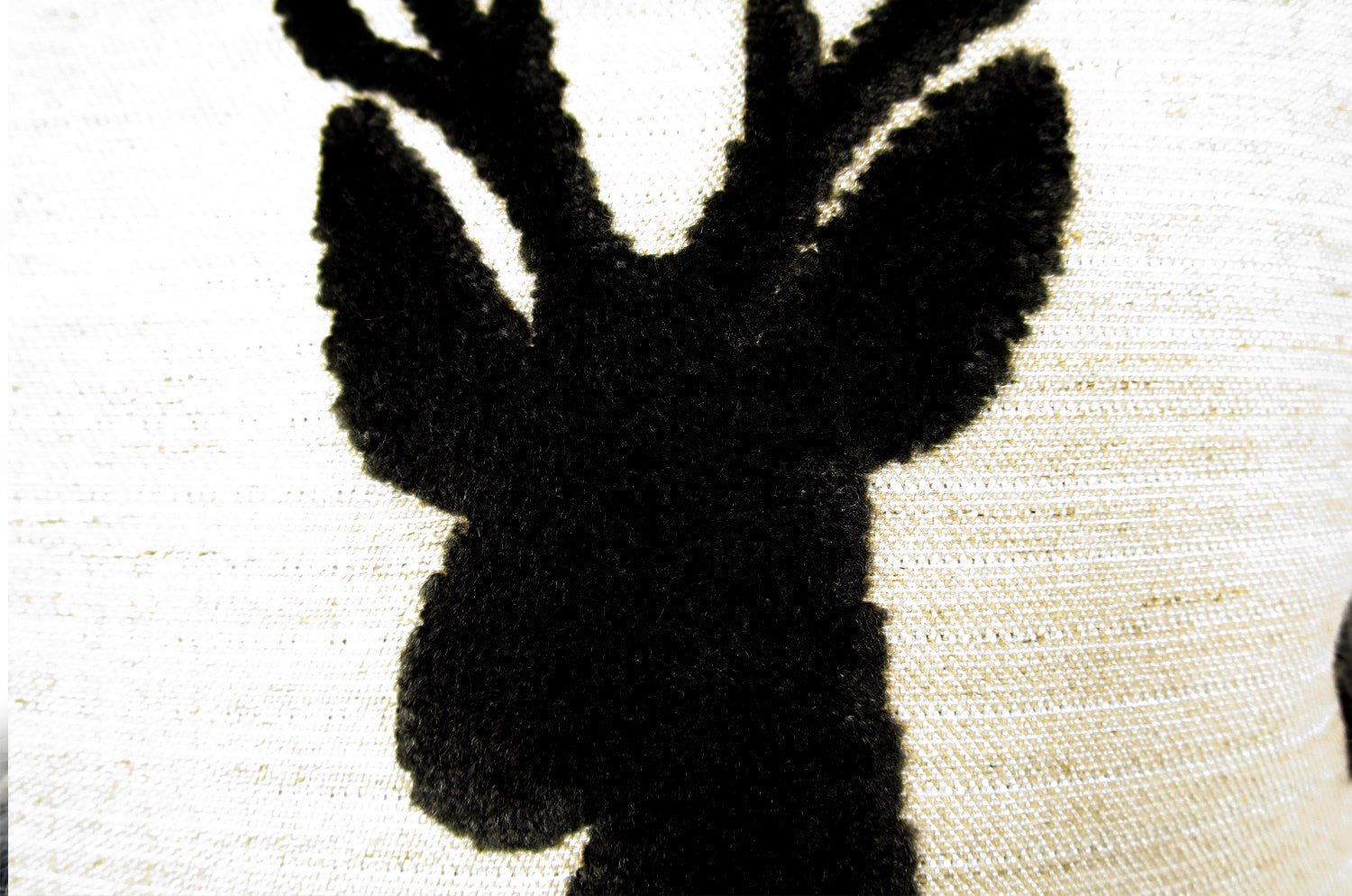 CASAMANCE(カサマンス)LAS NIEVES トナカイクッションカバー NO.91 チャコール40×40cm - HOUSE OF JAPAN Shop