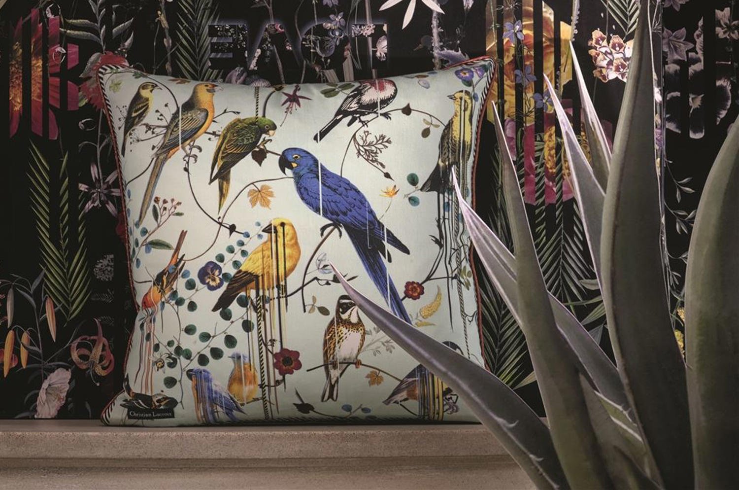 【海外取寄品】Christian Lacroix バーズ シンフォニア クレプスキュール クッションカバー 50×50cm - HOUSE OF JAPAN Shop