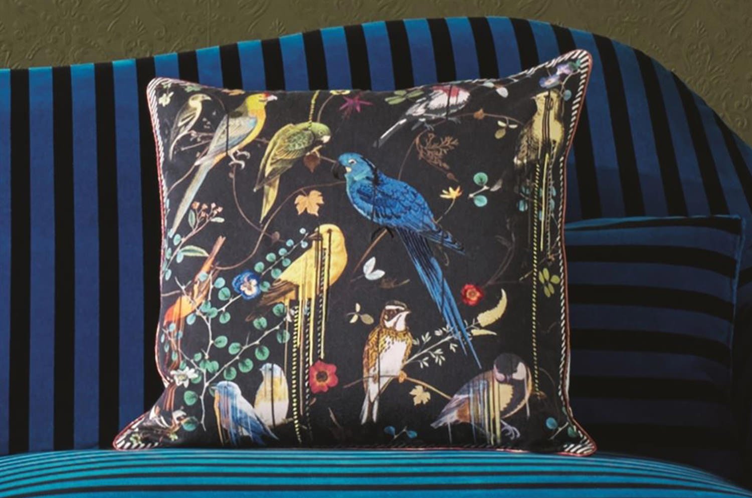 【海外取寄品】Christian Lacroix バーズ シンフォニア クレプスキュール クッションカバー 50×50cm - HOUSE OF JAPAN Shop