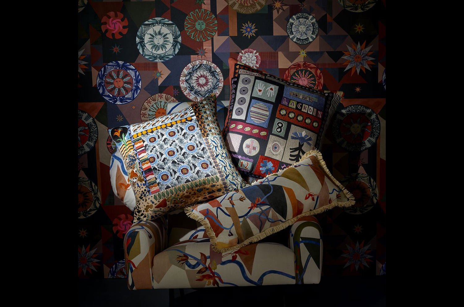【海外取寄品】Christian Lacroix Bloc Note Mosaique クッション 55×55cm 中材付 - HOUSE OF JAPAN Shop