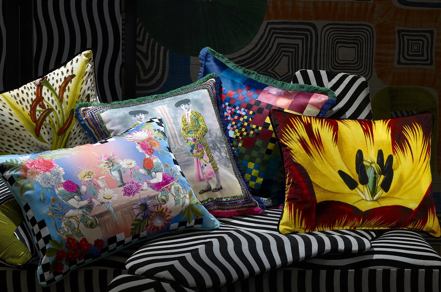 【海外取寄品】Christian Lacroix Eclosion Agate エクロシオン アゲート クッション 60×45cm 中材付 - HOUSE OF JAPAN Shop