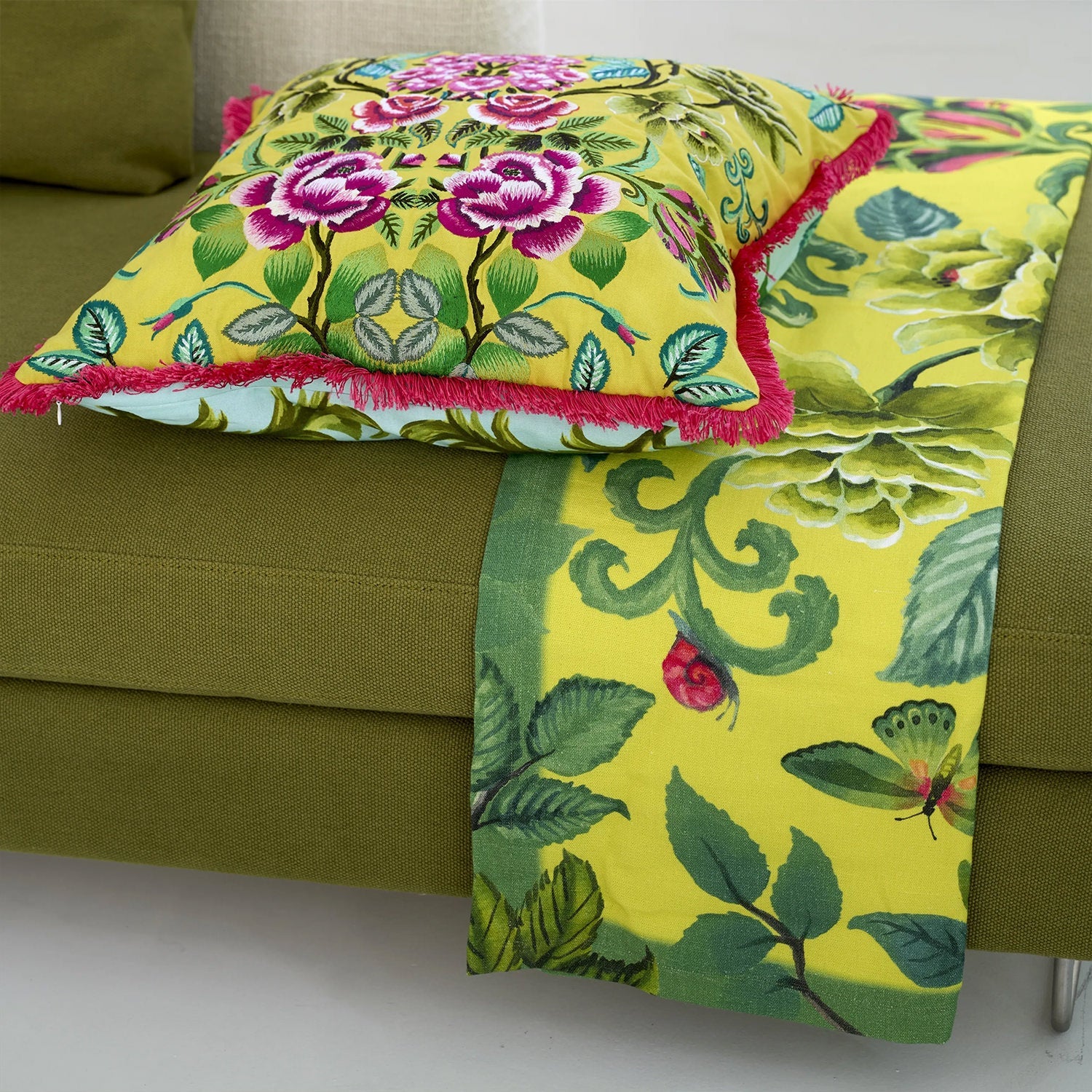Eleonora Alchemilla Throw エレオノーラ アルケミラ スロー|Designers Guild(デザイナーズギルド) - HOUSE OF JAPAN Shop