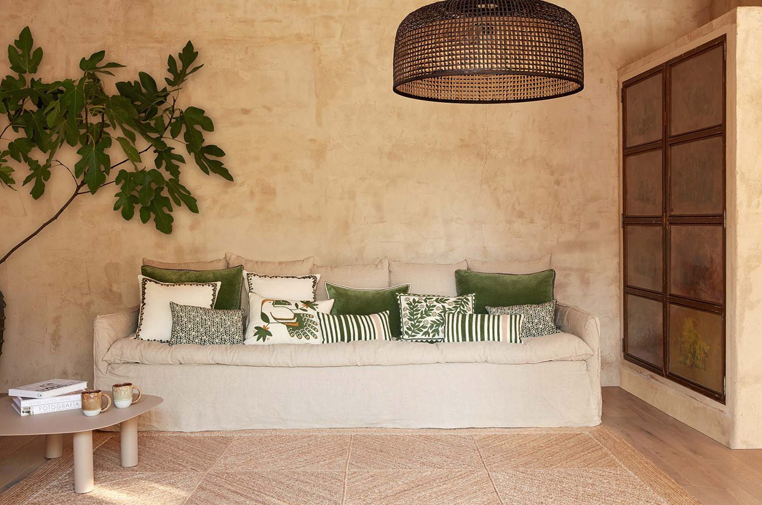 【海外取寄品】ELITIS(エリティス) Canopee クッション(Figuier) 55x40cm 中材付 - HOUSE OF JAPAN Shop