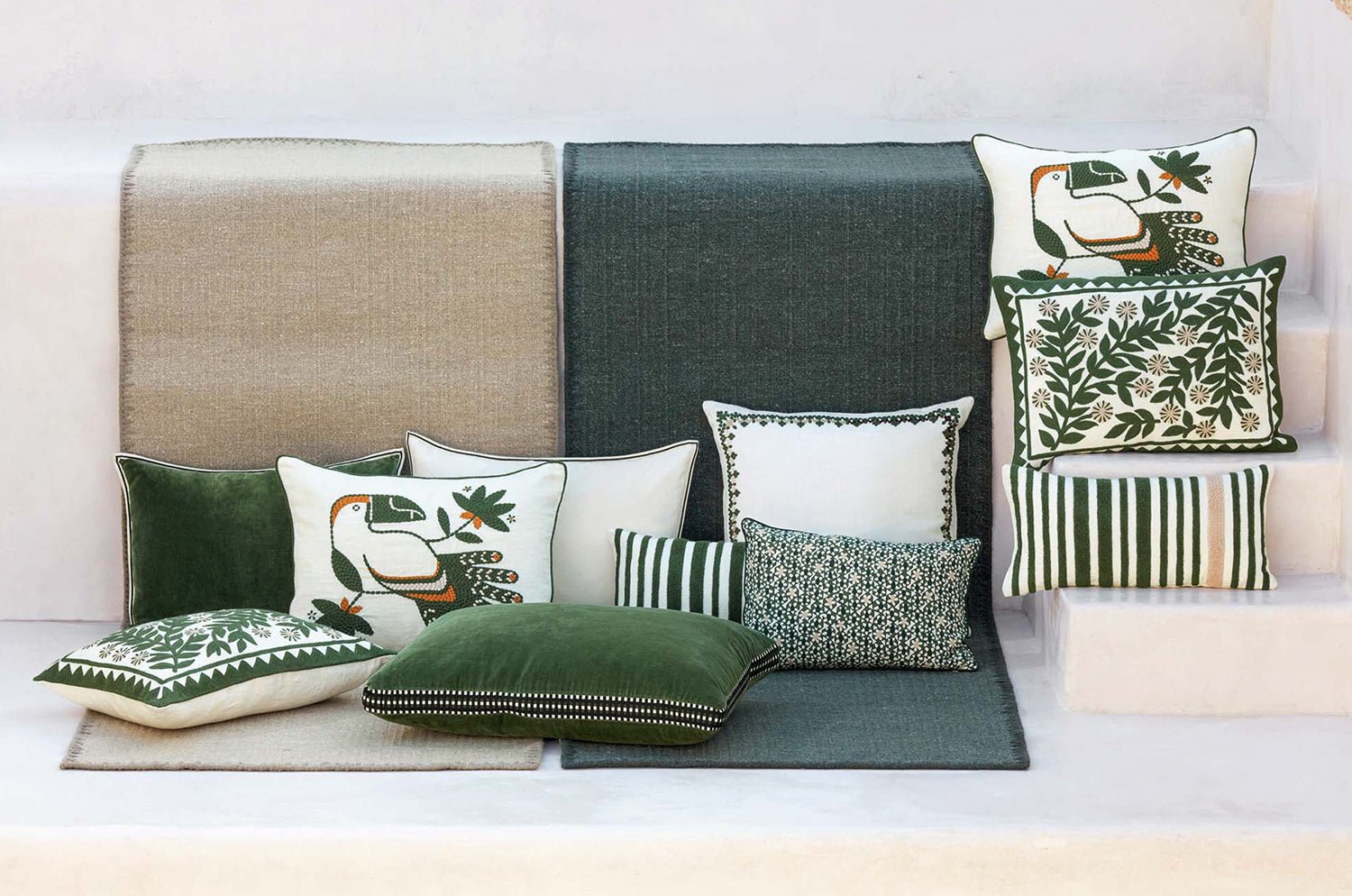 【海外取寄品】ELITIS(エリティス) Maya クッション(Figuier) 50x50cm 中材付 - HOUSE OF JAPAN Shop