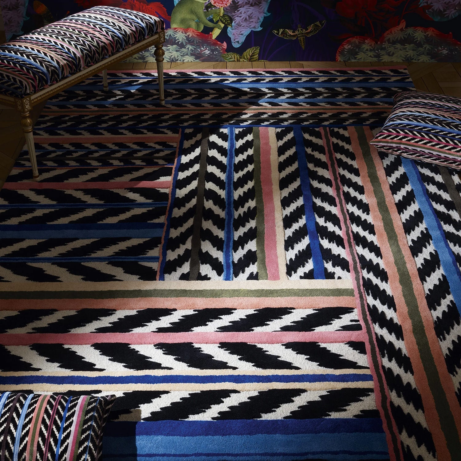 Jaipur Stripe - Azur Rug ジャイプールストライプ アジュール ラグ|Christian Lacroix(クリスチャンラクロワ) - HOUSE OF JAPAN Shop