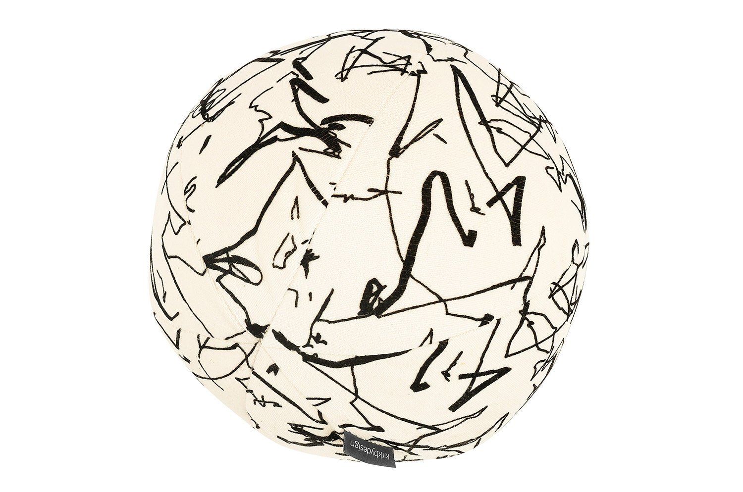 【海外取寄品】kirkbydesign(カークビー・デザイン) Scribble クッション(Monochrome) 直径35cm 中材付 - HOUSE OF JAPAN Shop