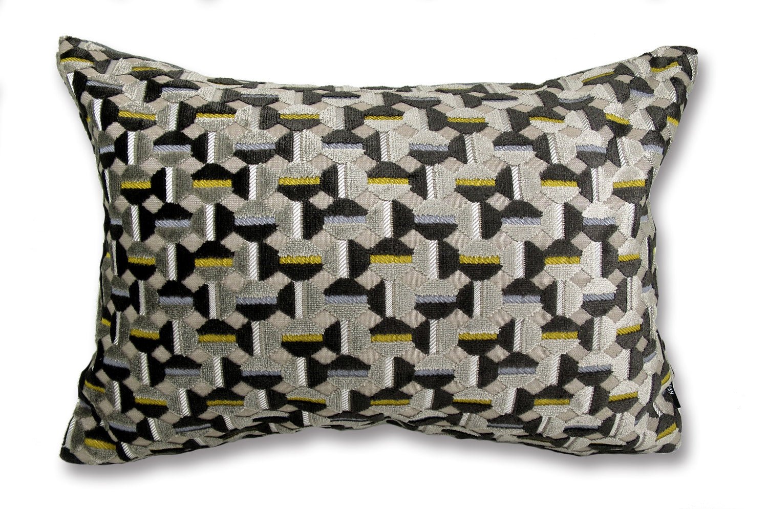 La Lumière ルミエール ジャカードベルベットクッション チャコールグレー 45×30cm 中材付 - HOUSE OF JAPAN Shop