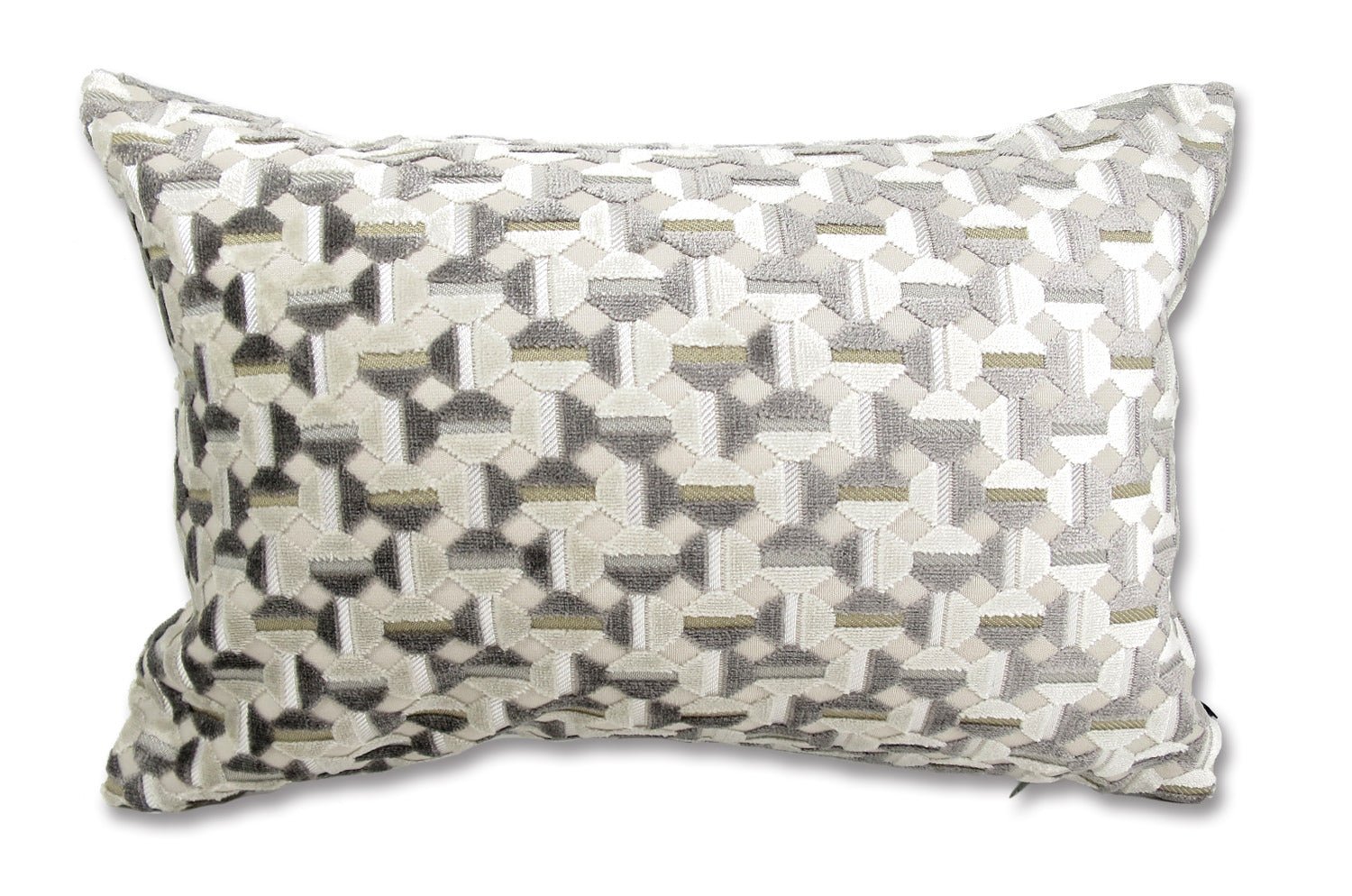 La Lumière ルミエール ジャカードベルベットクッション ナチュラルグレージュ 45×30cm 中材付 - HOUSE OF JAPAN Shop